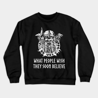 Medieval Viking Mythology Norse Proverb Scandinavian Odin Crewneck Sweatshirt